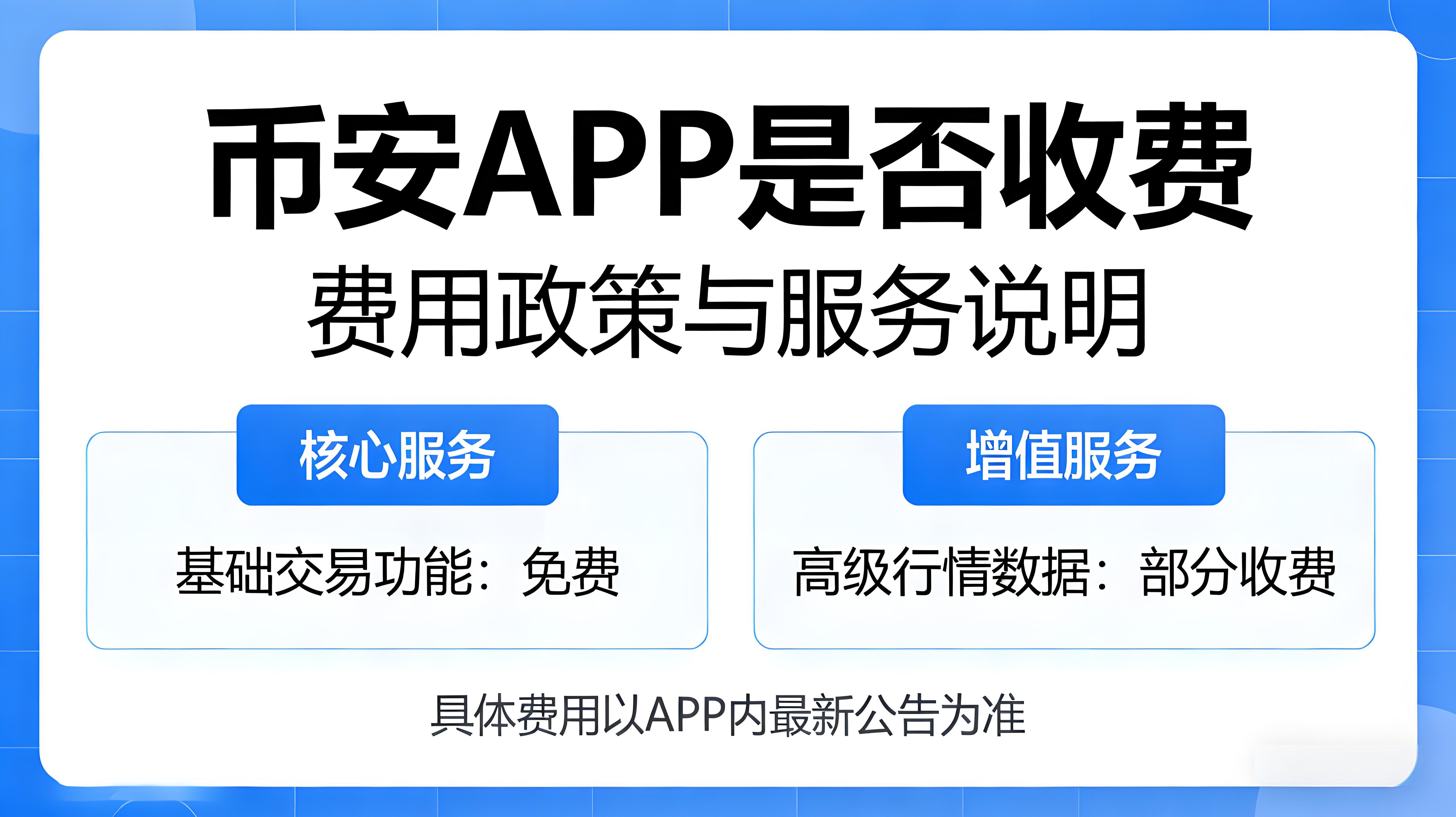 幣安APP是不是收費使用?